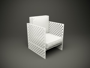 Wood parametric chair model for cnc machine Modèle 3D