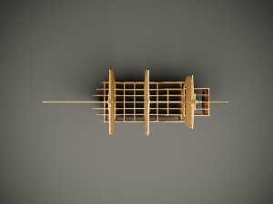 Wood parametric decor sailing ship model for cnc Modello 3D