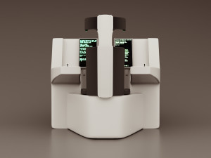 Old Sci-Fi Futuristic Office Modelo 3D