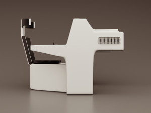 Old Sci-Fi Futuristic Office Modelo 3D
