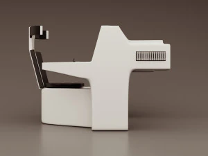 Old Sci-Fi Futuristic Office 3D Model