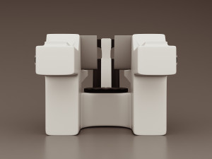 Old Sci-Fi Futuristic Office Modelo 3D