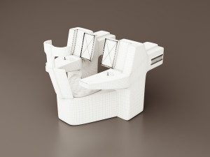 Old Sci-Fi Futuristic Office Modelo 3D