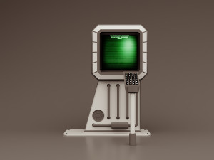 Sci-fi retro control panel project 3 Model 3D