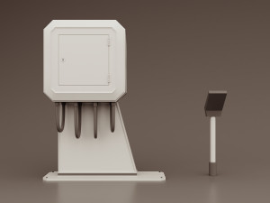 Sci-fi retro control panel project 3 Model 3D