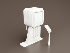 Sci-fi retro control panel project 3 Model 3D