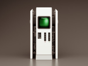 Sci-fi retro control panel project 2 3D Model