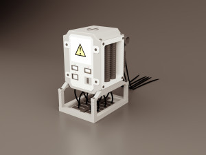 Sci-fi retro control panel-transformer project 1 3D Model