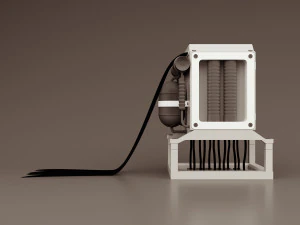 Sci-fi retro control panel-transformer project 1 3D Model
