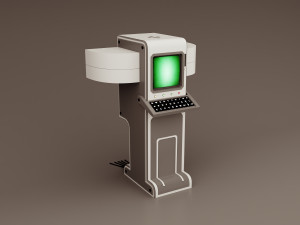 Sci-fi retro control panel project 5 3D Model