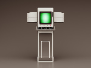 Sci-fi retro control panel project 5 Modelo 3D