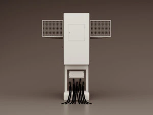 Proyek panel kontrol retro fiksi ilmiah 5 Model 3D