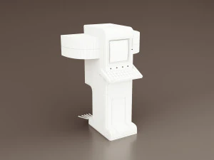 Proyek panel kontrol retro fiksi ilmiah 5 Model 3D
