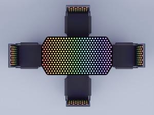 Futuristic sci-fi neon glow office furniture Model 3D