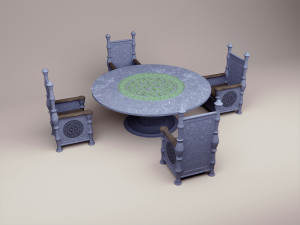 Fantasy sci-fi ancient table 3D Model