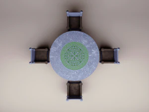 Fantasy sci-fi ancient table 3D Model