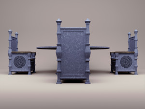 Fantasy sci-fi ancient table Modelo 3D