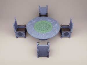 Fantasy sci-fi ancient table Modelo 3D