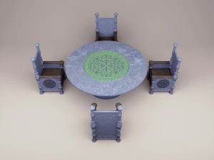 Fantasy sci-fi ancient table 3D Model