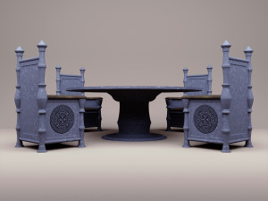 Fantasy sci-fi ancient table Modelo 3D