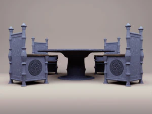 Fantasy sci-fi ancient table 3D Model