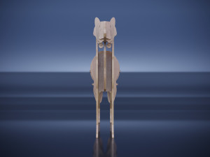 Parametric plywood decor dog Modello 3D