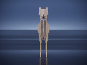 Parametric plywood decor dog 3D Model