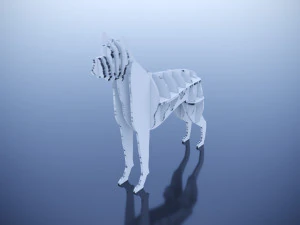 Parametric plywood decor dog 3D Model