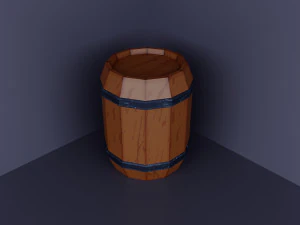 Low poly wood set 3D Model