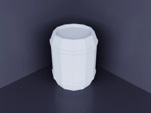 Low poly wood set 3D Model
