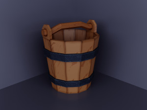 Low poly wood set Modello 3D