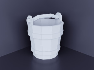 Low poly wood set Modello 3D