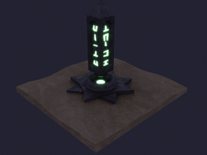 Dark low poly fantasy set model Modèle 3D