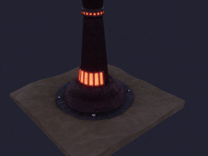 Dark low poly fantasy set model Modèle 3D