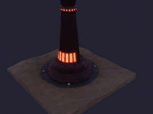 Dark low poly fantasy set model 3D Model