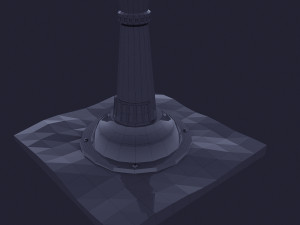 Dark low poly fantasy set model Modèle 3D
