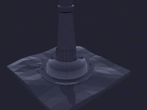 Dark low poly fantasy set model 3D Model