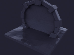 Dark low poly fantasy set model Modèle 3D