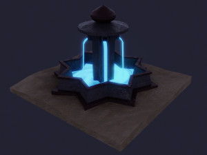 Dark low poly fantasy set model Modèle 3D
