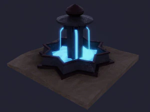 Dark low poly fantasy set model 3D Model