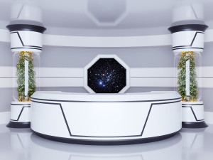 Scifi futuristic reception space interior 3D 模型