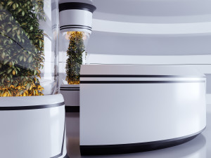 Scifi futuristic reception space interior 3D Модель