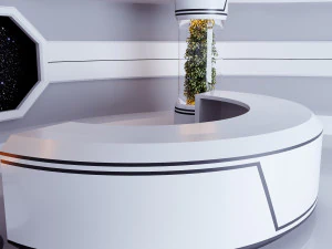 Scifi futuristic reception space interior 3D Model