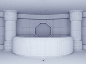 Scifi futuristic reception space interior 3D Модель