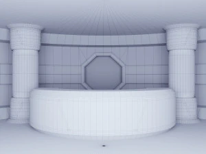 Scifi futuristic reception space interior 3D Model
