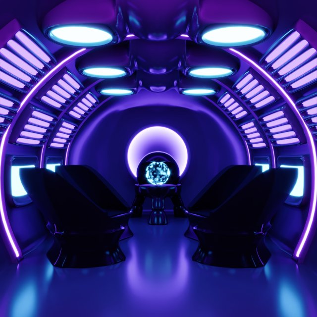 Scifi futuristic interiror purple spaceship Modelo 3D .c4d .max .obj .3ds .fbx .stl .blend 
