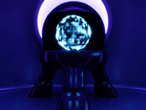 Vaisseau spatial violet int&eacute;rieur futuriste de science-fiction Modèle 3D