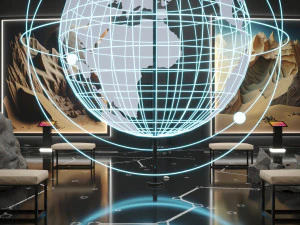 Wnętrze muzeum geologii i kosmosu Model 3D