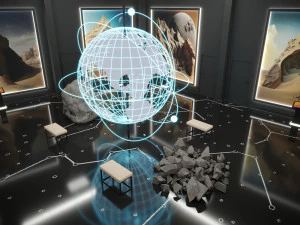 Int&eacute;rieur du mus&eacute;e de g&eacute;ologie et de l'espace Modèle 3D