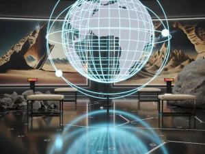 Int&eacute;rieur du mus&eacute;e de g&eacute;ologie et de l'espace Modèle 3D